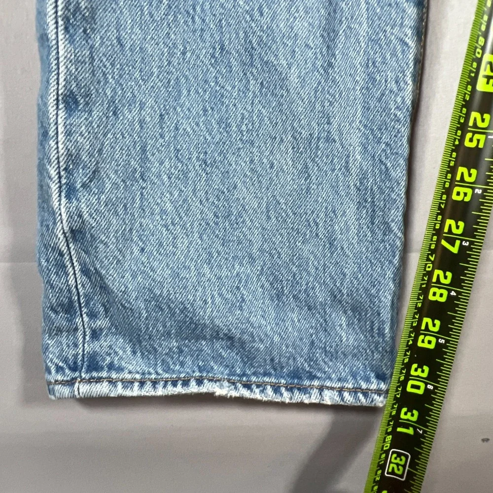 Levi's 501 Jeans Men 30x32 Blue Denim Cotton Medium Wash Distressed Straight Leg